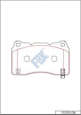FBK FD35013M - Гальмівні колодки, дискові гальма autozip.com.ua