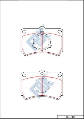 FBK FD3049 - Гальмівні колодки, дискові гальма autozip.com.ua