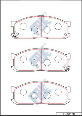 FBK FD3047M - Гальмівні колодки, дискові гальма autozip.com.ua