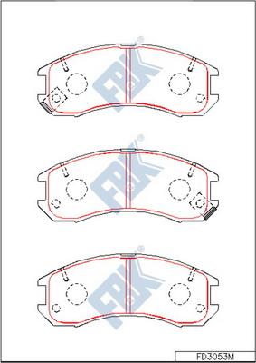 FBK FD3053M - Гальмівні колодки, дискові гальма autozip.com.ua