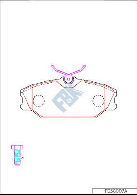 FBK FD30007A - Гальмівні колодки, дискові гальма autozip.com.ua