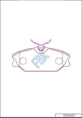 FBK FD30007 - Гальмівні колодки, дискові гальма autozip.com.ua