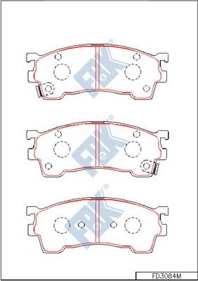 FBK FD3084M - Гальмівні колодки, дискові гальма autozip.com.ua