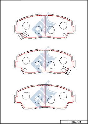 FBK FD3035M - Гальмівні колодки, дискові гальма autozip.com.ua
