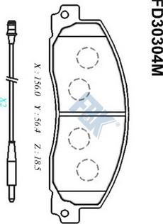 FBK FD30304M - Гальмівні колодки, дискові гальма autozip.com.ua