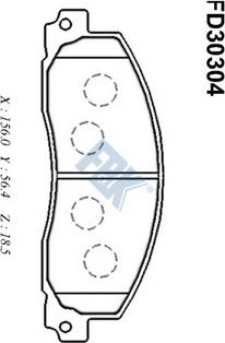 FBK FD30304 - Гальмівні колодки, дискові гальма autozip.com.ua