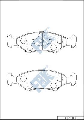 FBK FD3108 - Гальмівні колодки, дискові гальма autozip.com.ua