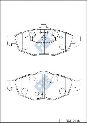 FBK FD31031M - Гальмівні колодки, дискові гальма autozip.com.ua