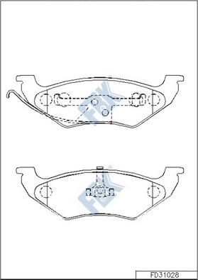 FBK FD31028 - Гальмівні колодки, дискові гальма autozip.com.ua