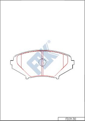 FBK FD3130 - Гальмівні колодки, дискові гальма autozip.com.ua