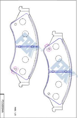 FBK FD3889MA - Гальмівні колодки, дискові гальма autozip.com.ua