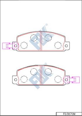 FBK FD3870M - Гальмівні колодки, дискові гальма autozip.com.ua