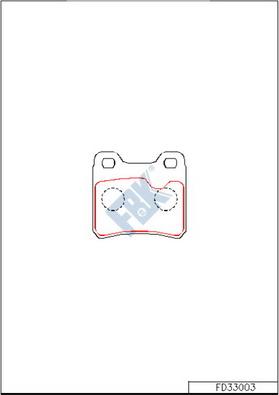 FBK FD33003 - Гальмівні колодки, дискові гальма autozip.com.ua