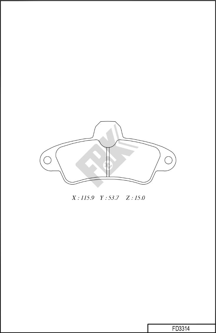 FBK FD3314 - Гальмівні колодки, дискові гальма autozip.com.ua