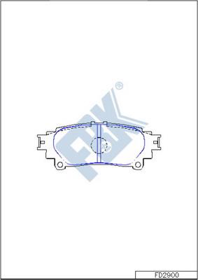 FBK FD2900 - Гальмівні колодки, дискові гальма autozip.com.ua