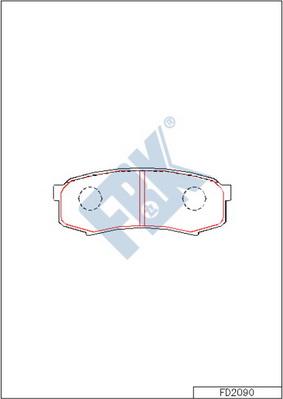 FBK FD2090 - Гальмівні колодки, дискові гальма autozip.com.ua