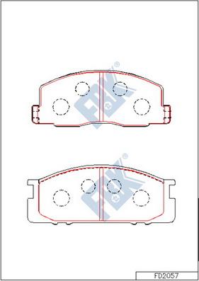 FBK FD2057 - Гальмівні колодки, дискові гальма autozip.com.ua