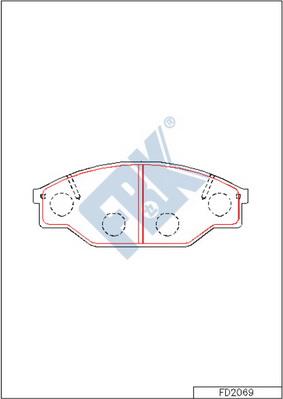 FBK FD2069 - Гальмівні колодки, дискові гальма autozip.com.ua