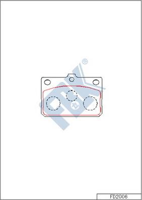 FBK FD2006 - Гальмівні колодки, дискові гальма autozip.com.ua