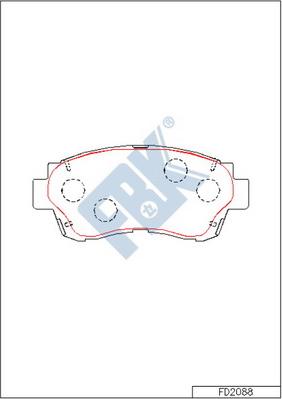 FBK FD2088 - Гальмівні колодки, дискові гальма autozip.com.ua