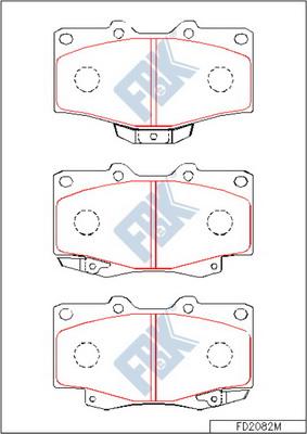 FBK FD2082M - Гальмівні колодки, дискові гальма autozip.com.ua