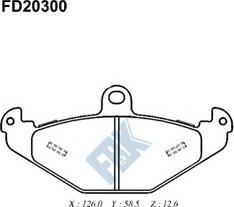 FBK FD20300 - Гальмівні колодки, дискові гальма autozip.com.ua