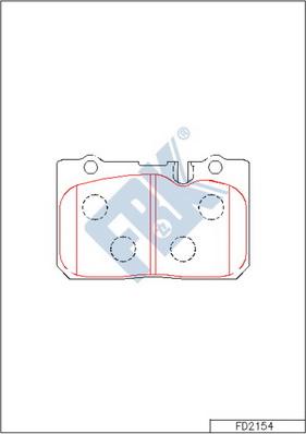 FBK FD2154 - Гальмівні колодки, дискові гальма autozip.com.ua