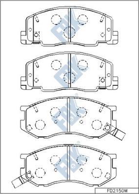 FBK FD2150M - Гальмівні колодки, дискові гальма autozip.com.ua