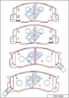 FBK FD2164M - Гальмівні колодки, дискові гальма autozip.com.ua