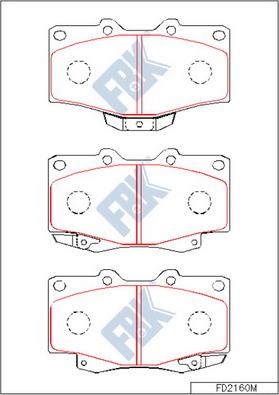 FBK FD2160M - Гальмівні колодки, дискові гальма autozip.com.ua