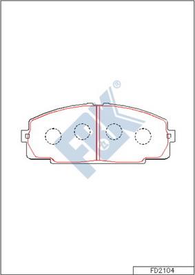 FBK FD2104 - Гальмівні колодки, дискові гальма autozip.com.ua