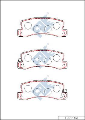 FBK FD2114M - Гальмівні колодки, дискові гальма autozip.com.ua