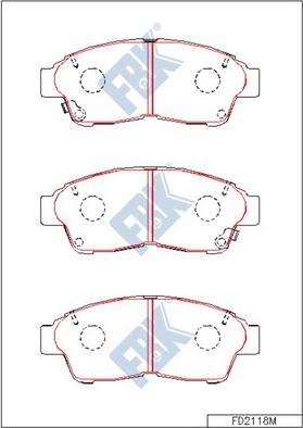 FBK FD2118M - Гальмівні колодки, дискові гальма autozip.com.ua