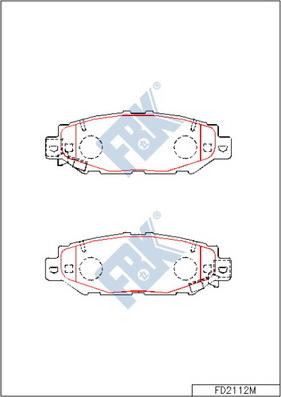 FBK FD2112M - Гальмівні колодки, дискові гальма autozip.com.ua