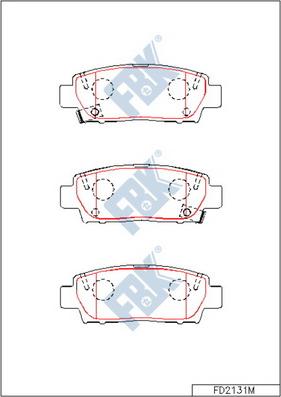 FBK FD2131M - Гальмівні колодки, дискові гальма autozip.com.ua