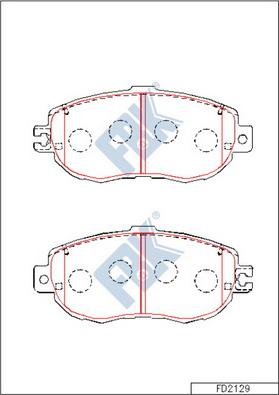 FBK FD2129 - Гальмівні колодки, дискові гальма autozip.com.ua