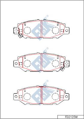 FBK FD2125M - Гальмівні колодки, дискові гальма autozip.com.ua