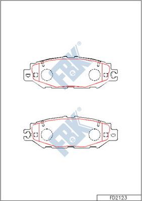 FBK FD2123 - Гальмівні колодки, дискові гальма autozip.com.ua