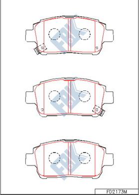 FBK FD2173M - Гальмівні колодки, дискові гальма autozip.com.ua