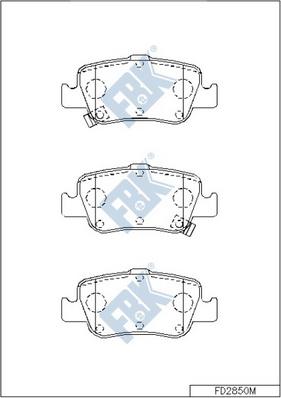 FBK FD2850M - Гальмівні колодки, дискові гальма autozip.com.ua