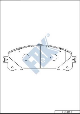 FBK FD2867 - Гальмівні колодки, дискові гальма autozip.com.ua