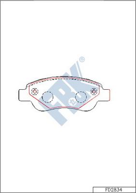FBK FD2834 - Гальмівні колодки, дискові гальма autozip.com.ua