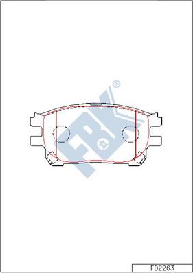 FBK FD2263 - Гальмівні колодки, дискові гальма autozip.com.ua