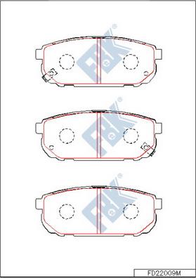 FBK FD22009M - Гальмівні колодки, дискові гальма autozip.com.ua