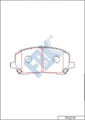FBK FD2218 - Гальмівні колодки, дискові гальма autozip.com.ua