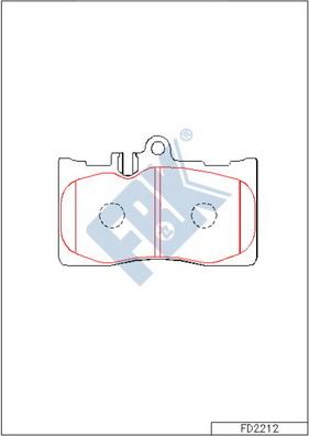 FBK FD2212 - Гальмівні колодки, дискові гальма autozip.com.ua