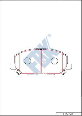 FBK FD2231 - Гальмівні колодки, дискові гальма autozip.com.ua