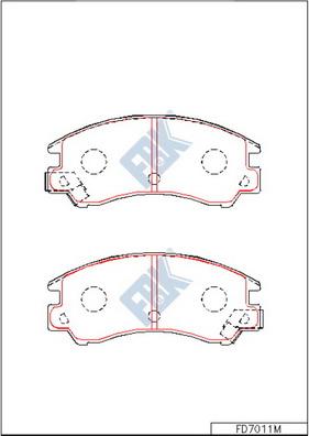 FBK FD7011M - Гальмівні колодки, дискові гальма autozip.com.ua