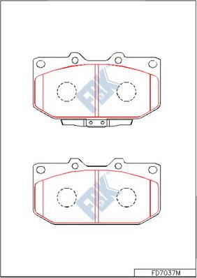 FBK FD7037M - Гальмівні колодки, дискові гальма autozip.com.ua