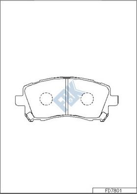 FBK FD7801 - Гальмівні колодки, дискові гальма autozip.com.ua